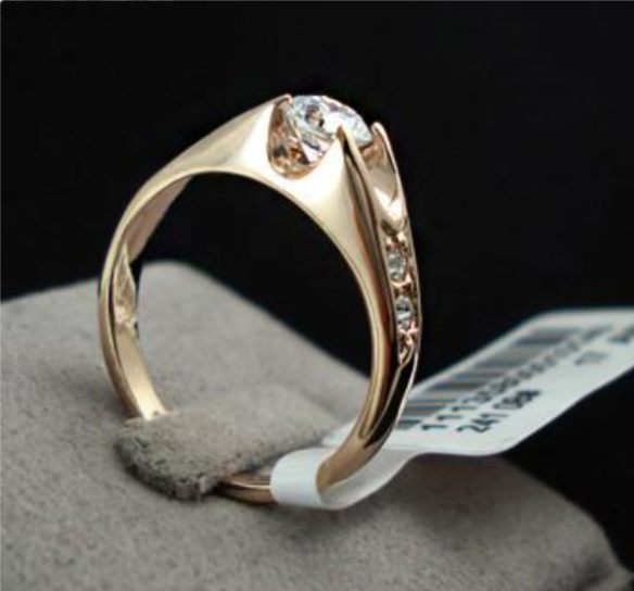 Rose Gold Plated Mounting Engagement Jewelry Rings wr-