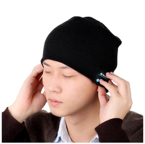Bluetooth Music Soft Warm Unisex Hat/Cap with Stereo Headphone Headset Speaker Wireless Mic Hands-free
