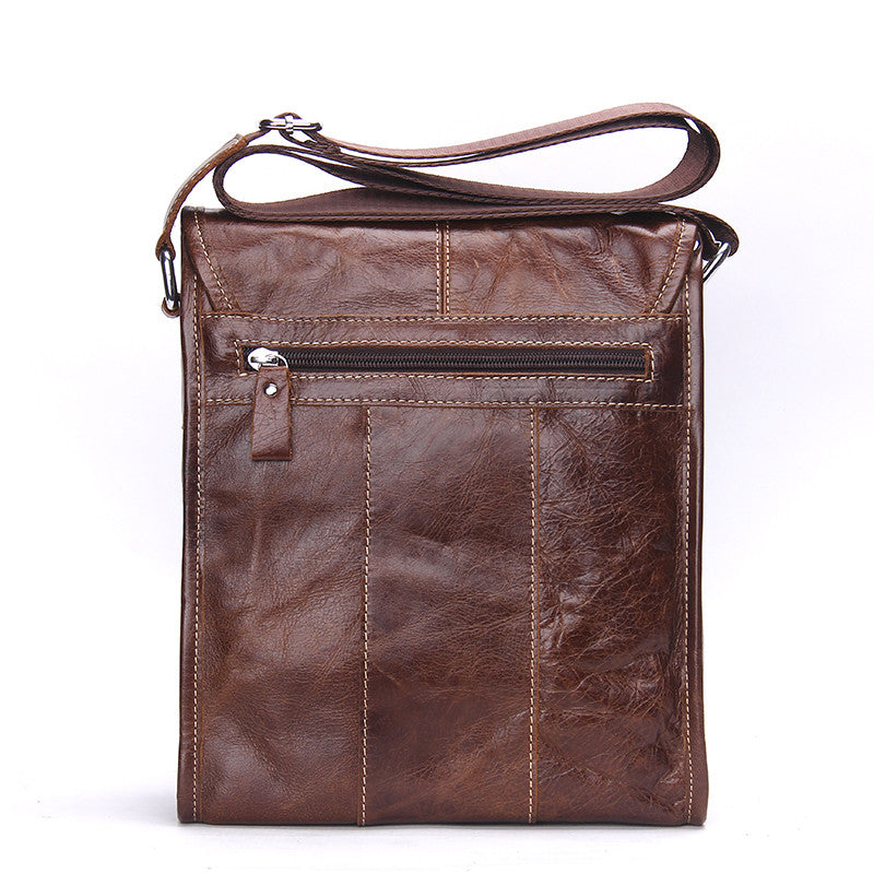Genuine Leather Vintage Crossbody Bag for Men bc