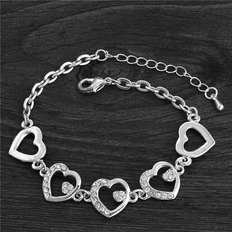 Romantic Heart Crystal Bracelets