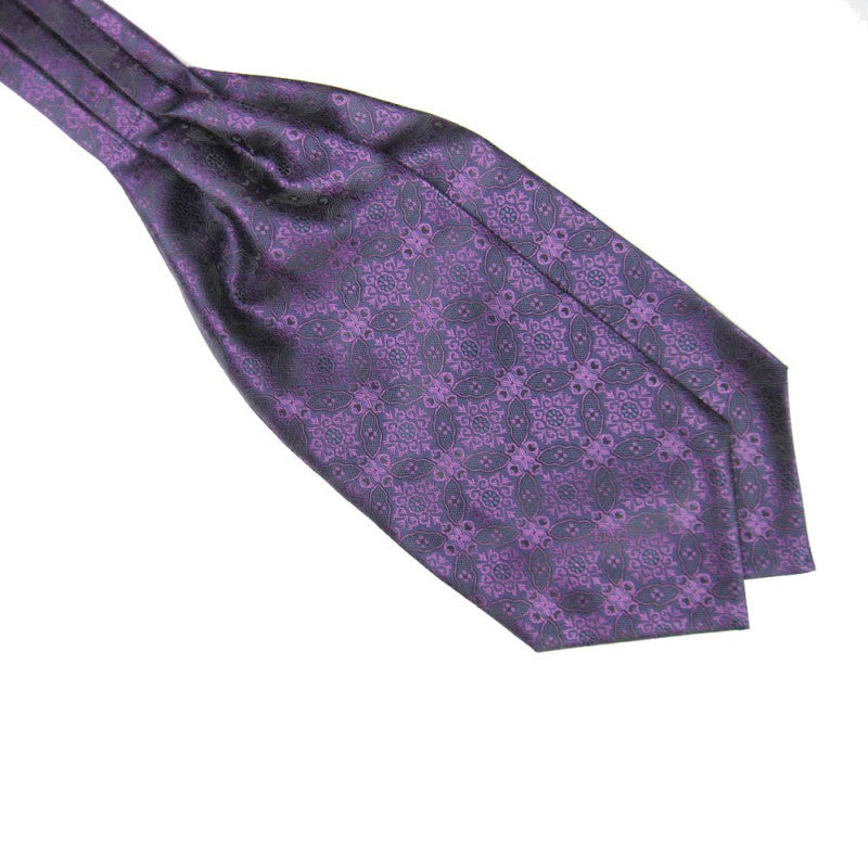 Men Paisley Long Silk Cravat Ascot Ties for Men