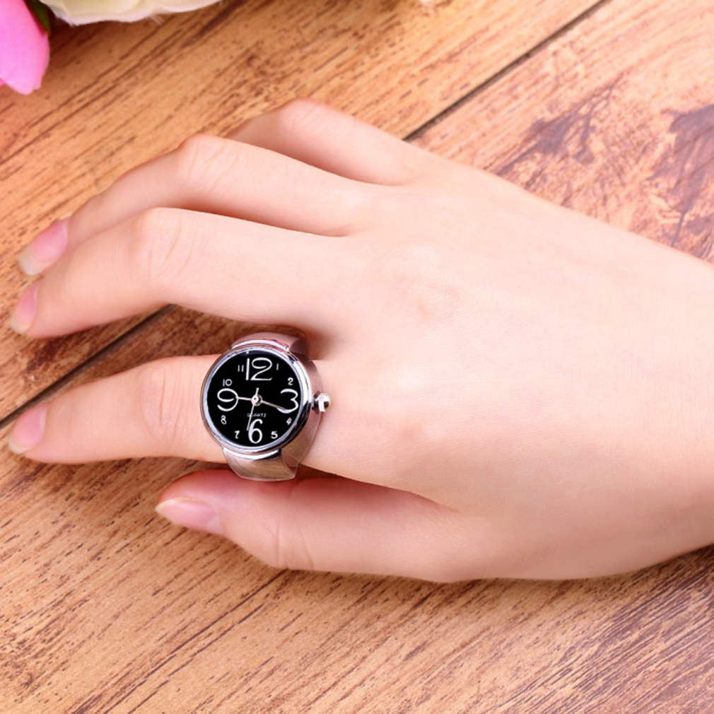 Fashion Finger Watch Ring for Women Men Mini Elastic Strap Alloy Couple Ring  Watches Retro Electronic Digital Couple Watch Ring - AliExpress