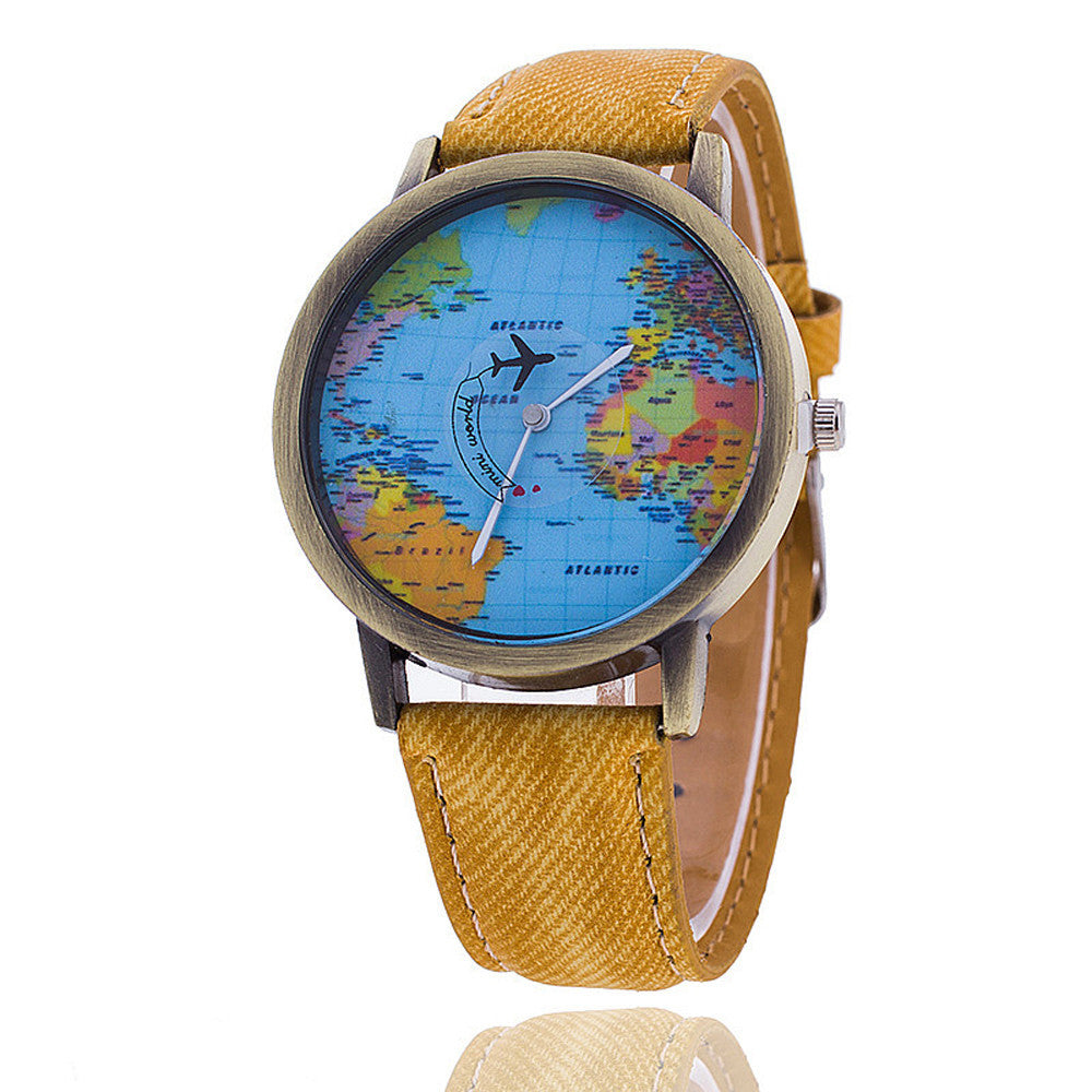 High Quality World Map Design Watches ww-d wm-q