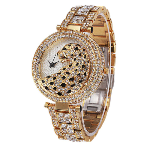 Diamond Crystal Panther Design Ladies Luxury Wrist Watches ww-b