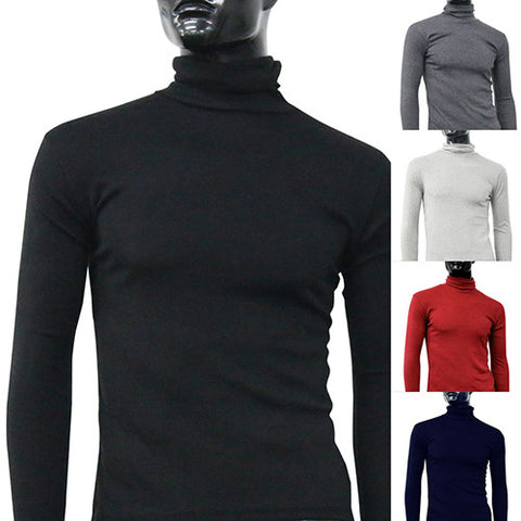 Men's Fashion Knitted Roll Turtle Neck Pullover Sweater for Men