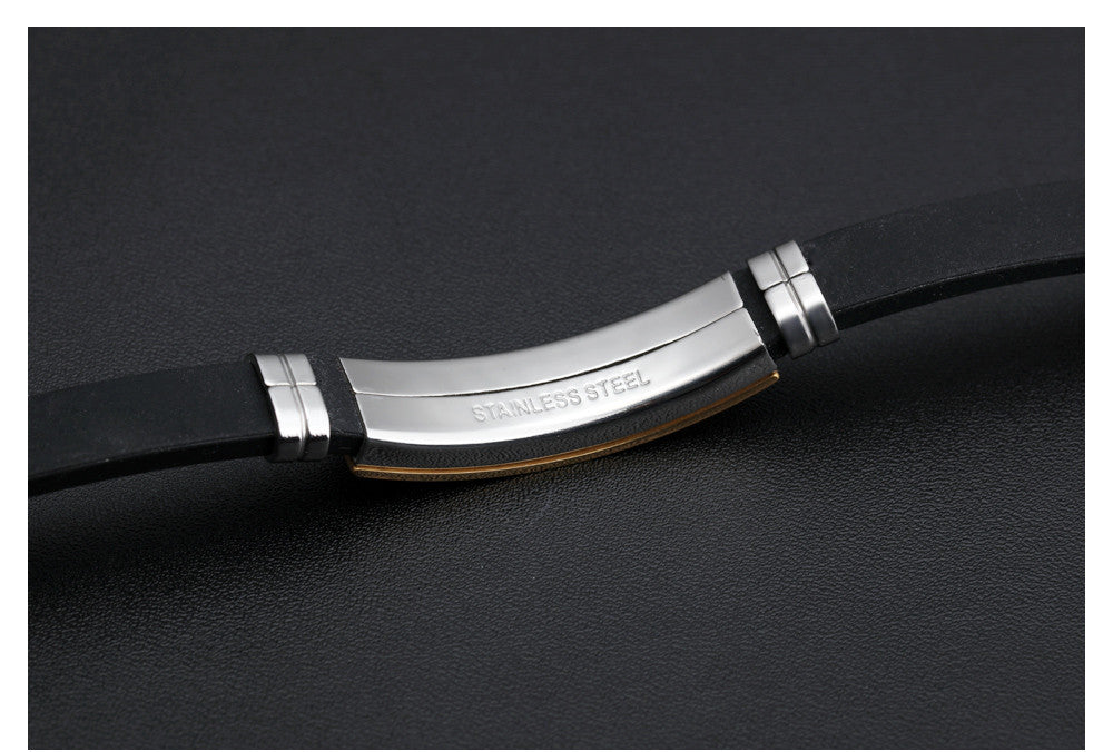 Cross Bracelets in Silver Gold Black Wristband Masculine Cool Men's Jewelry