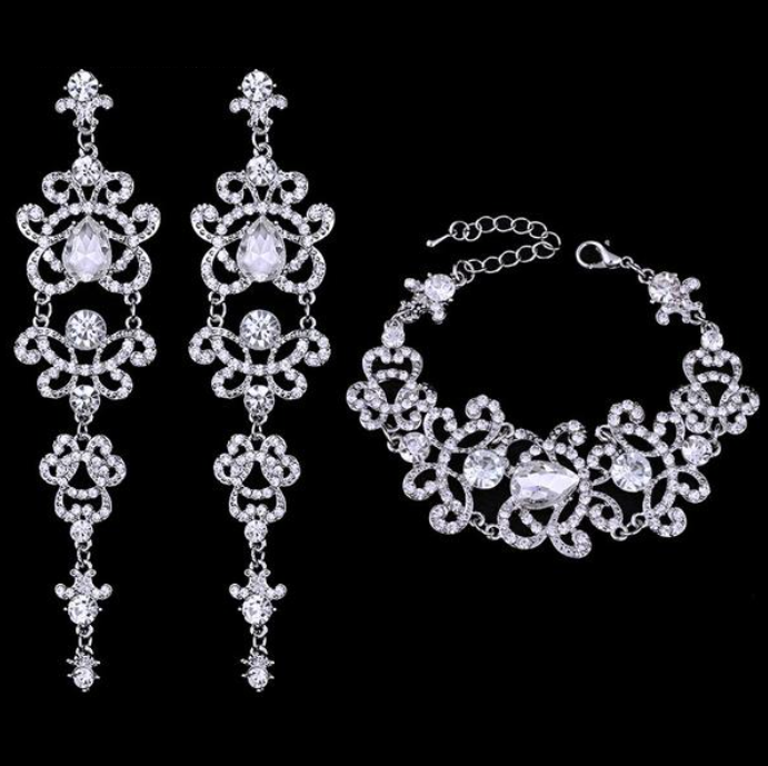 Butterfly Bracelets Earrings Wedding Jewelry Sets