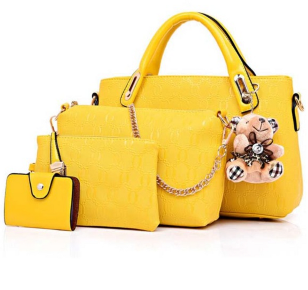 Fashion Women's  4 Pcs/Sets bws PU Leather Bags Handbag bws Purse
