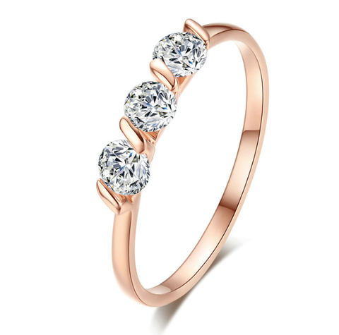 Concise Crystal Gold Plated Ring wr-