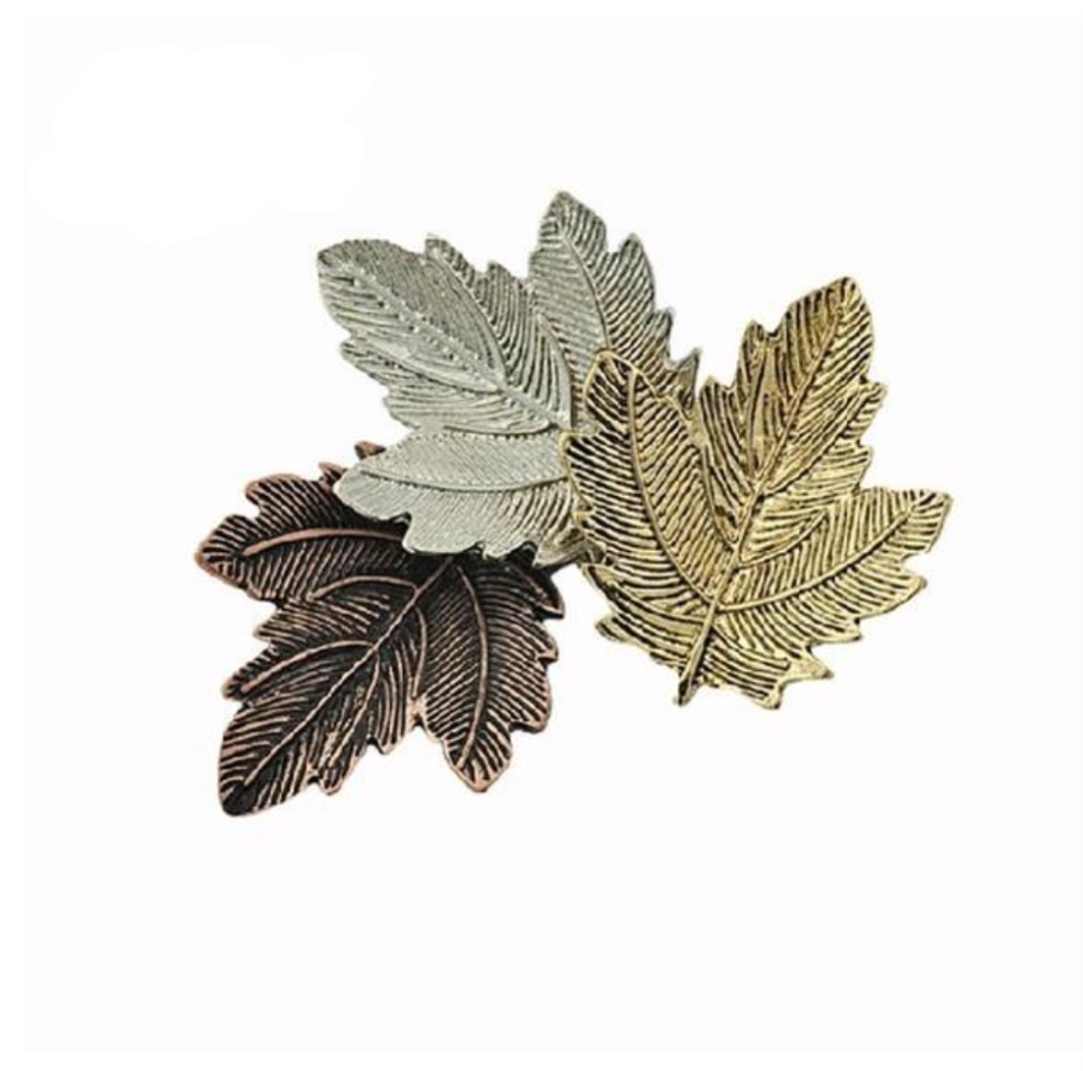 Vintage Pin Maple Leaf Brooch Gold Silver Plated