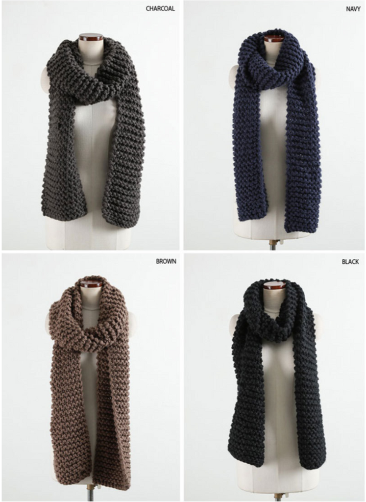 Luxury Fashion Wool Knitted Soft & Thick Scarves For Women