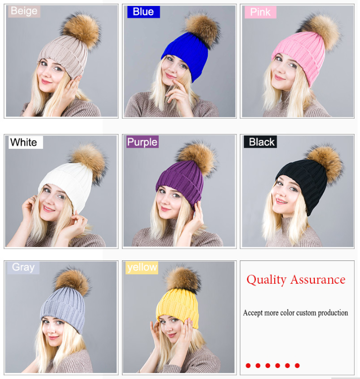 Automan & Winter High Quality Knitted Pom Pom Hats For Women