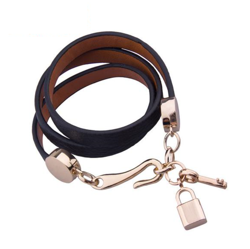 Luxury Gold & Leather Bracelets mj-