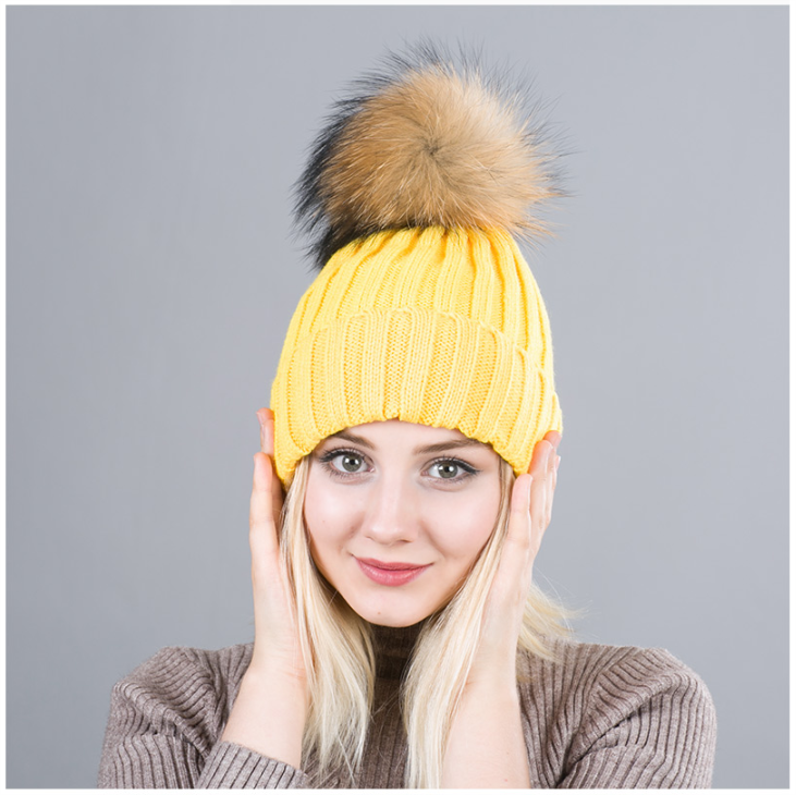 Automan & Winter High Quality Knitted Pom Pom Hats For Women