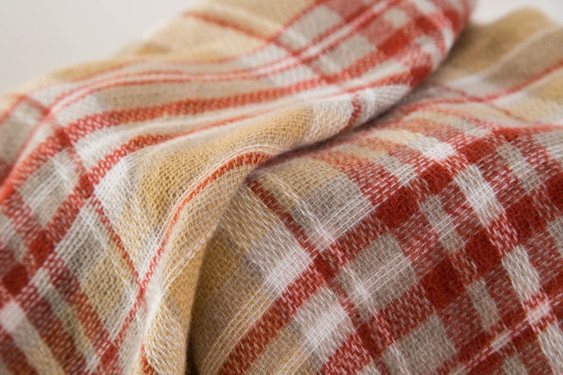 Plaid Blanket Design Cashmere Scarves