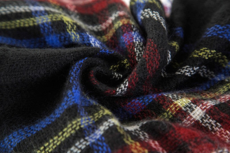 Plaid Blanket Design Cashmere Scarves