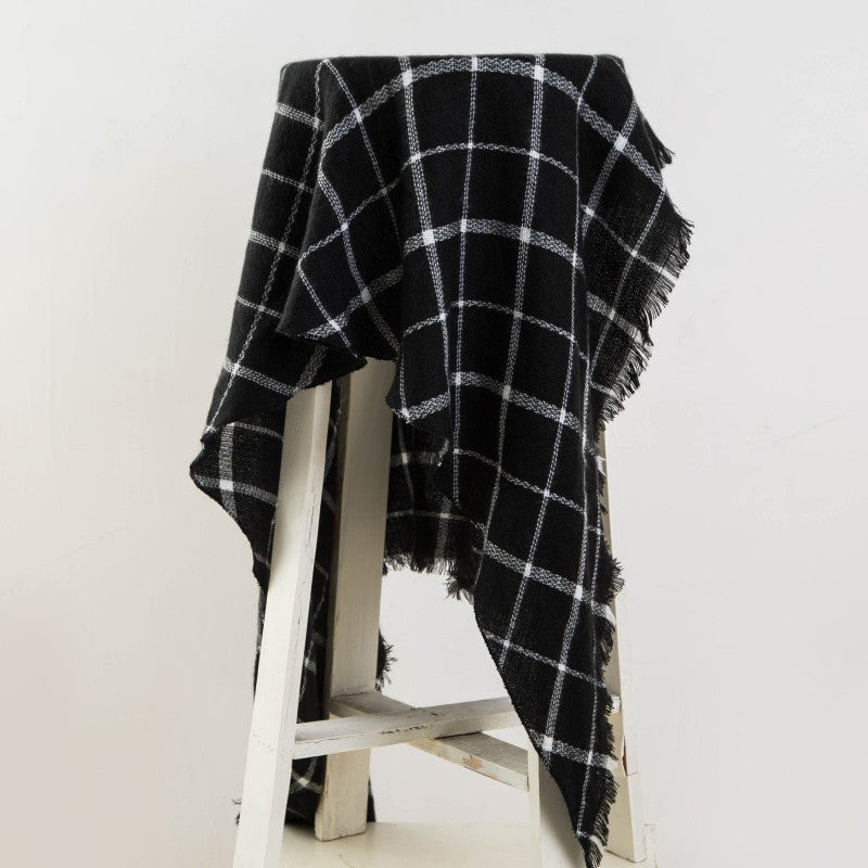 Plaid Blanket Design Cashmere Scarves