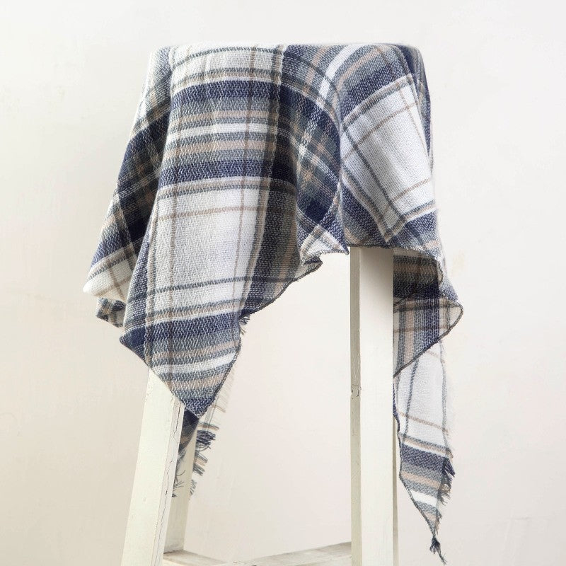 Plaid Blanket Design Cashmere Scarves