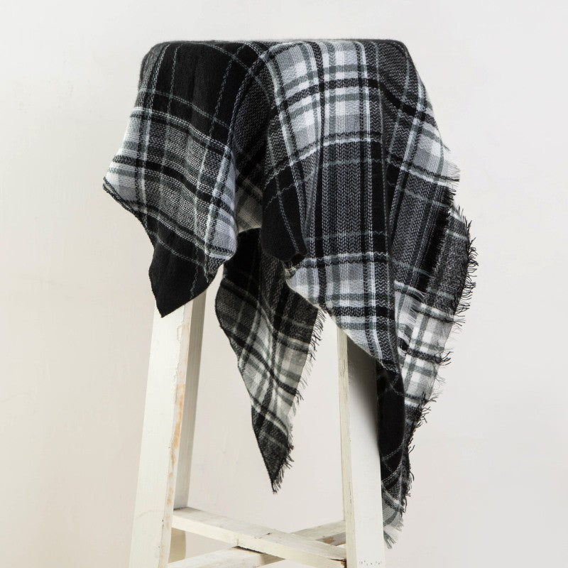 Plaid Blanket Design Cashmere Scarves