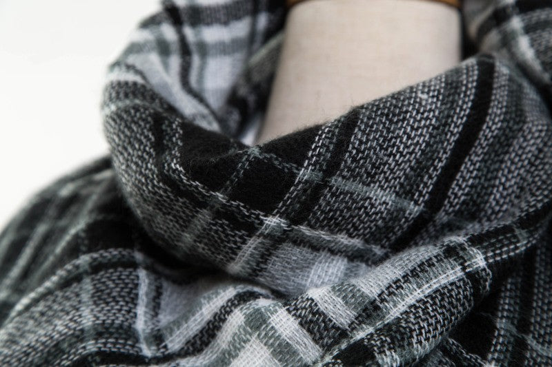 Plaid Blanket Design Cashmere Scarves