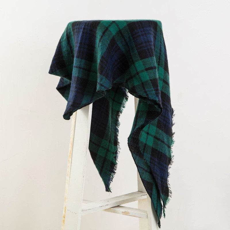 Plaid Blanket Design Cashmere Scarves