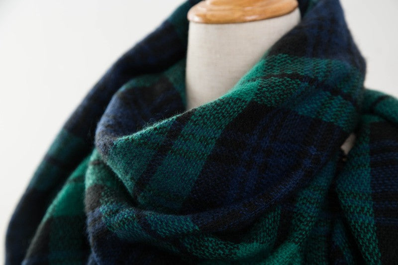 Plaid Blanket Design Cashmere Scarves