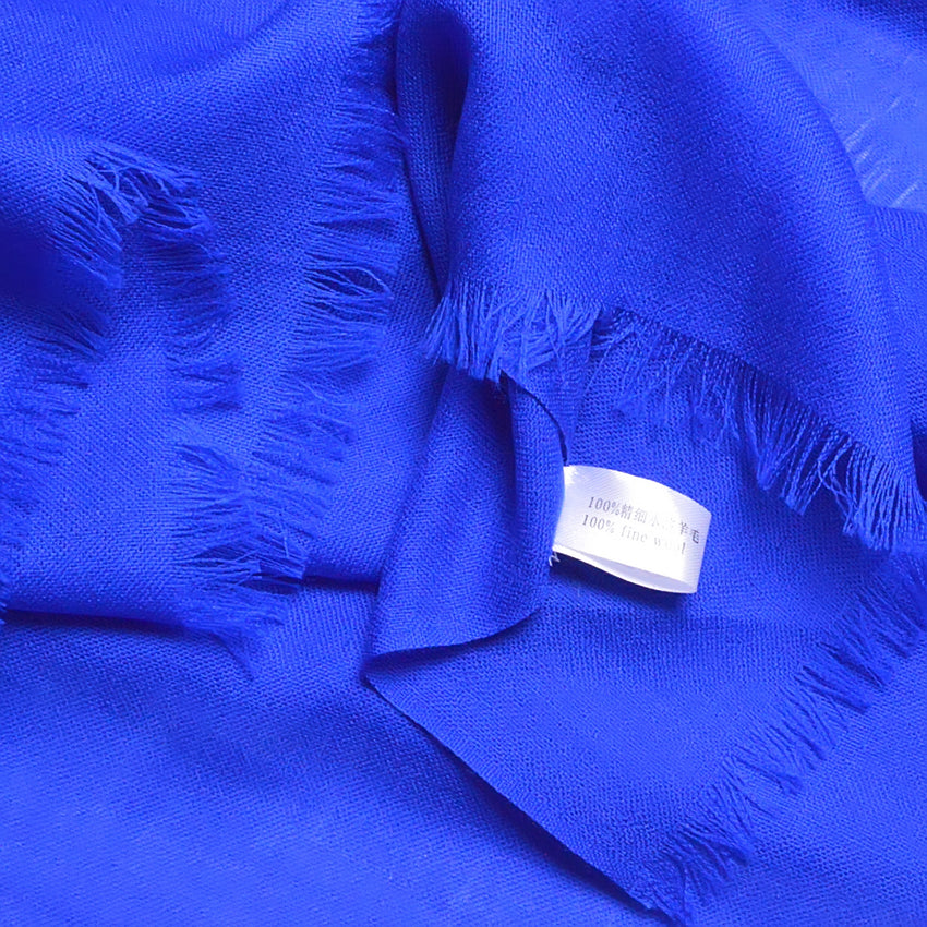 Ladies 100% Pure Wool Solid Color Long Scarves