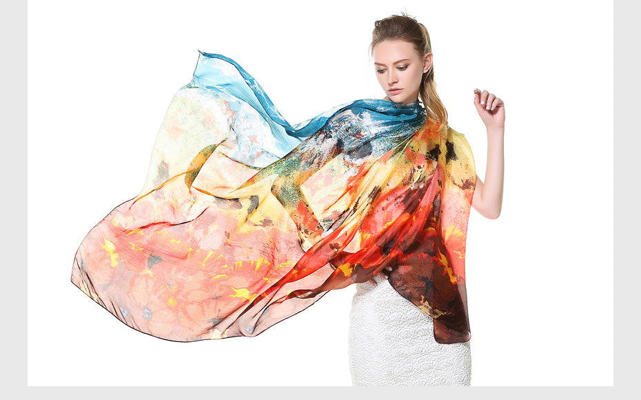 Quality Guaranteed 100% Silk Scarves Office Lady Fashion in 11 Designs