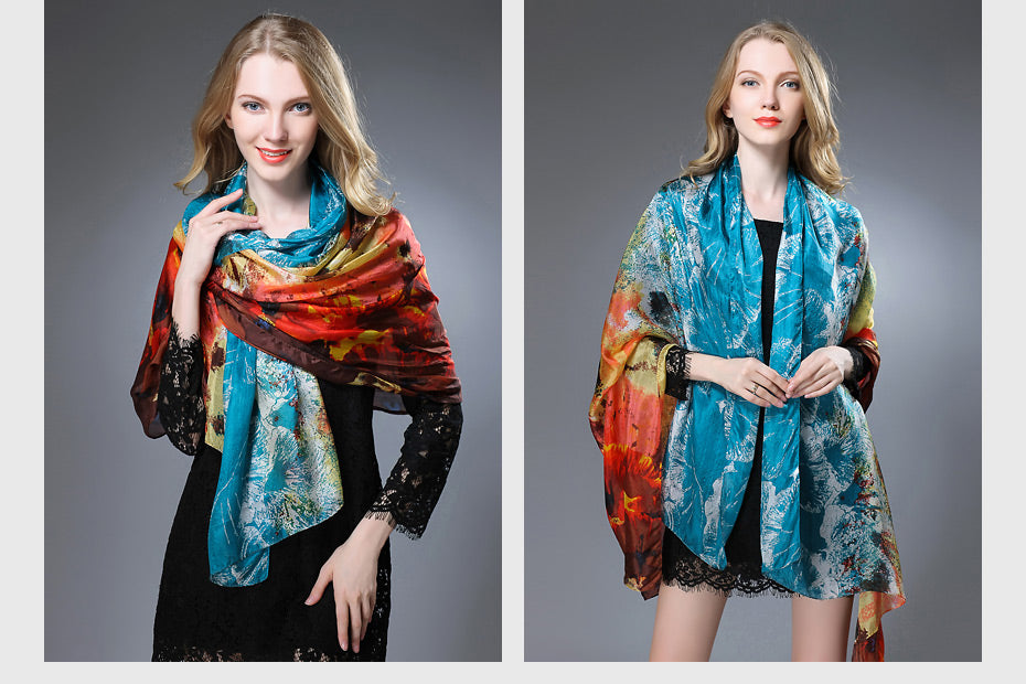 Quality Guaranteed 100% Silk Scarves Office Lady Fashion in 11 Designs