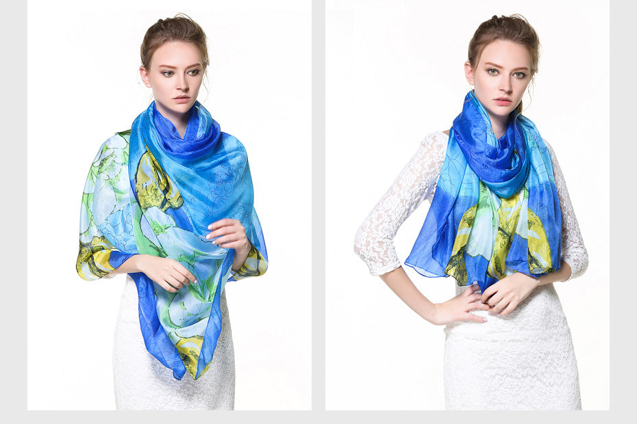 Quality Guaranteed 100% Silk Scarves Office Lady Fashion in 11 Designs