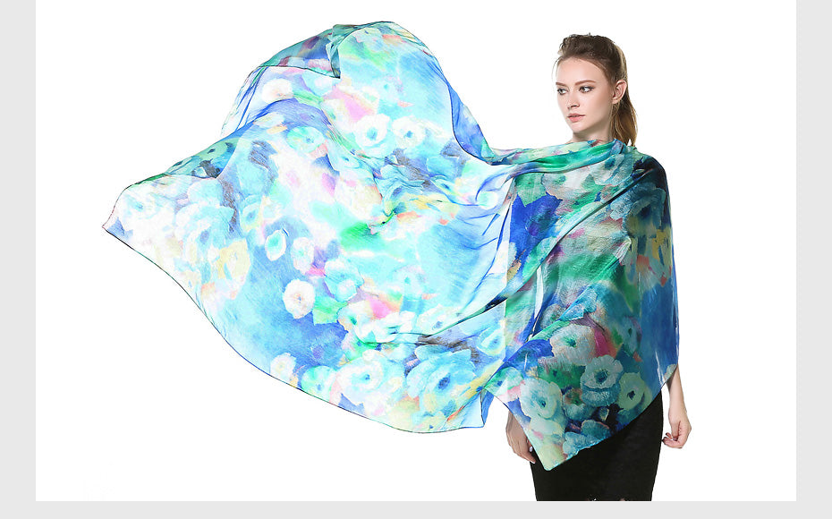 Quality Guaranteed 100% Silk Scarves Office Lady Fashion in 11 Designs