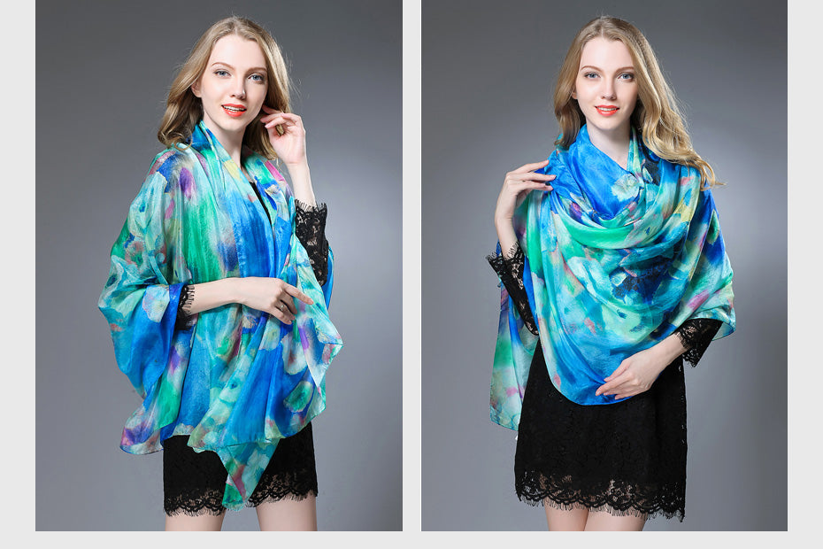 Quality Guaranteed 100% Silk Scarves Office Lady Fashion in 11 Designs