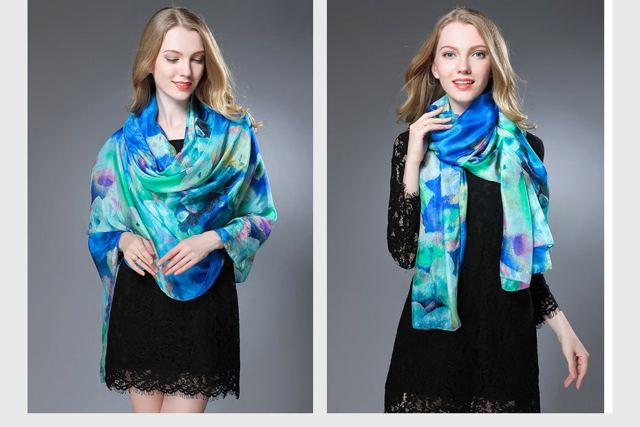 Quality Guaranteed 100% Silk Scarves Office Lady Fashion in 11 Designs