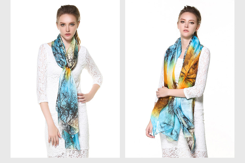 Quality Guaranteed 100% Silk Scarves Office Lady Fashion in 11 Designs