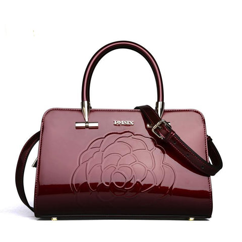 New Floral Pattern Leather Handbag Women's Shoulder Bag