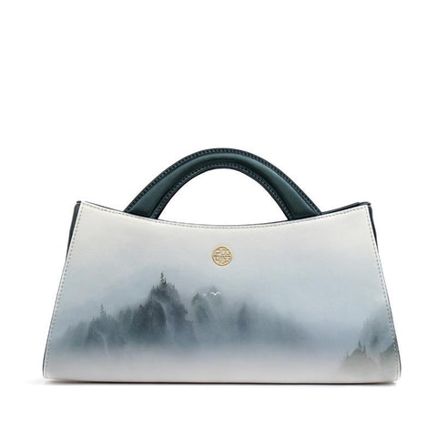 Landscapes Printing Original Leather Tote Designer Handbags