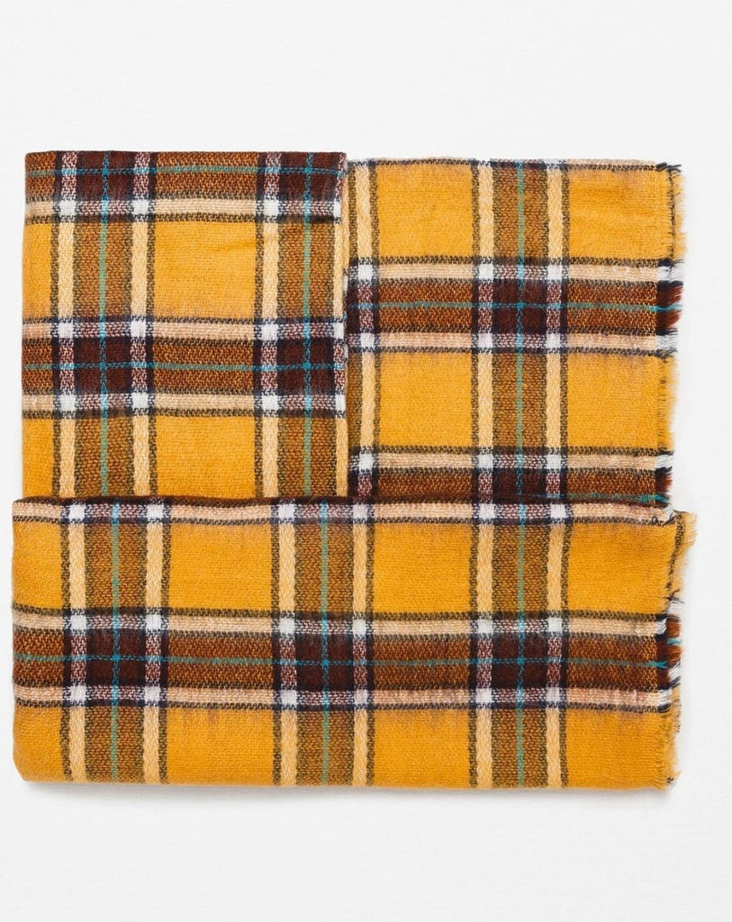 Square Yellow Plaid Warm In Winter Acrylic Fashion Scarves