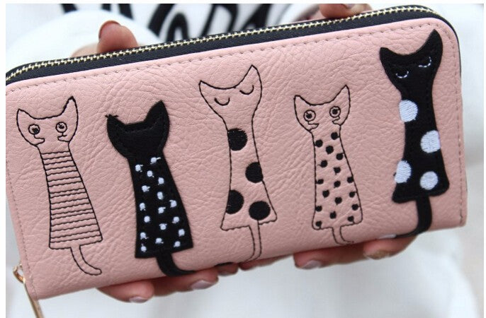 Cat Pattern Printed Women Wallet and Clutches
