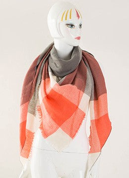 Plaid Blanket Design Cashmere Scarves