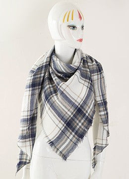 Plaid Blanket Design Cashmere Scarves