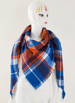 Plaid Blanket Design Cashmere Scarves