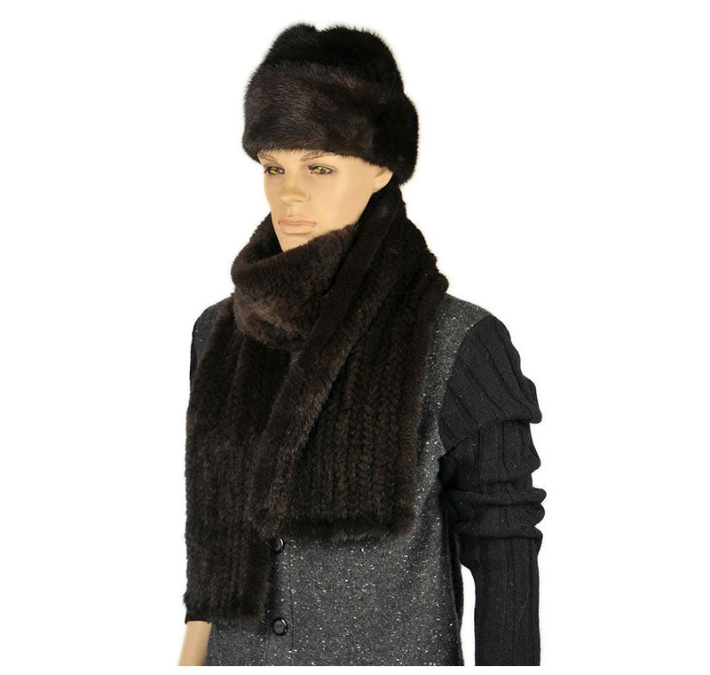 100% Real Mink Fur Winter Unisex Scarves