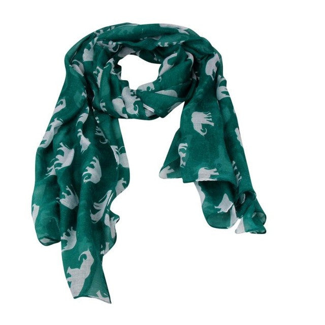 6 Colors Elephant Print Casual Scarves For Women
