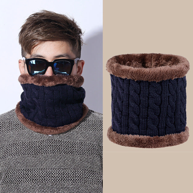 Knitted Cotton & Wool Ring Winter Neck Scarf Unisex Scarves