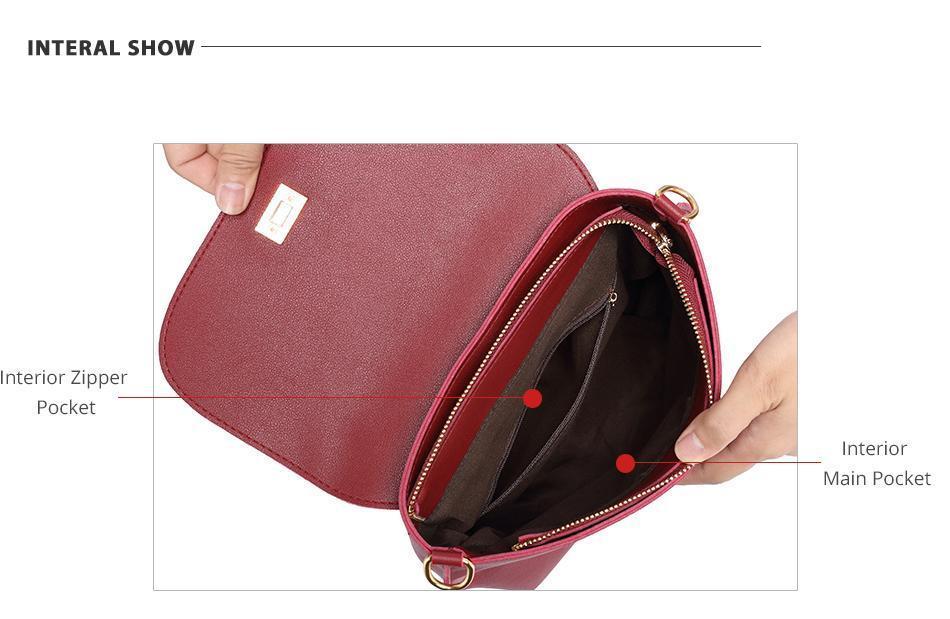 Colored Wide Strap Crossbody Bags For Women bws