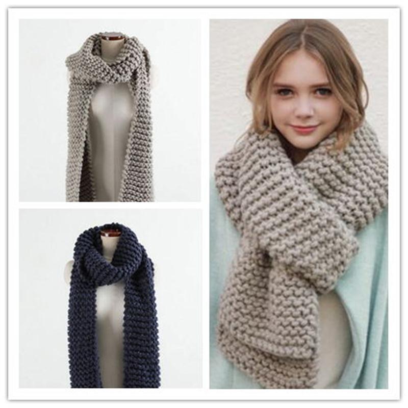 Luxury Fashion Wool Knitted Soft & Thick Scarves For Women