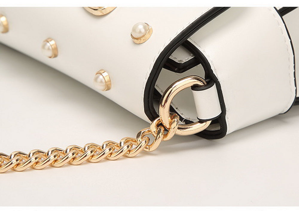 Luxury Fashion Pearl and Diamond Design Crossbody Bag bws