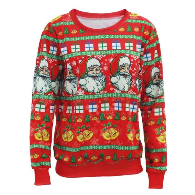 Santa Chrismas Patterned w-Sweater For Men & Women