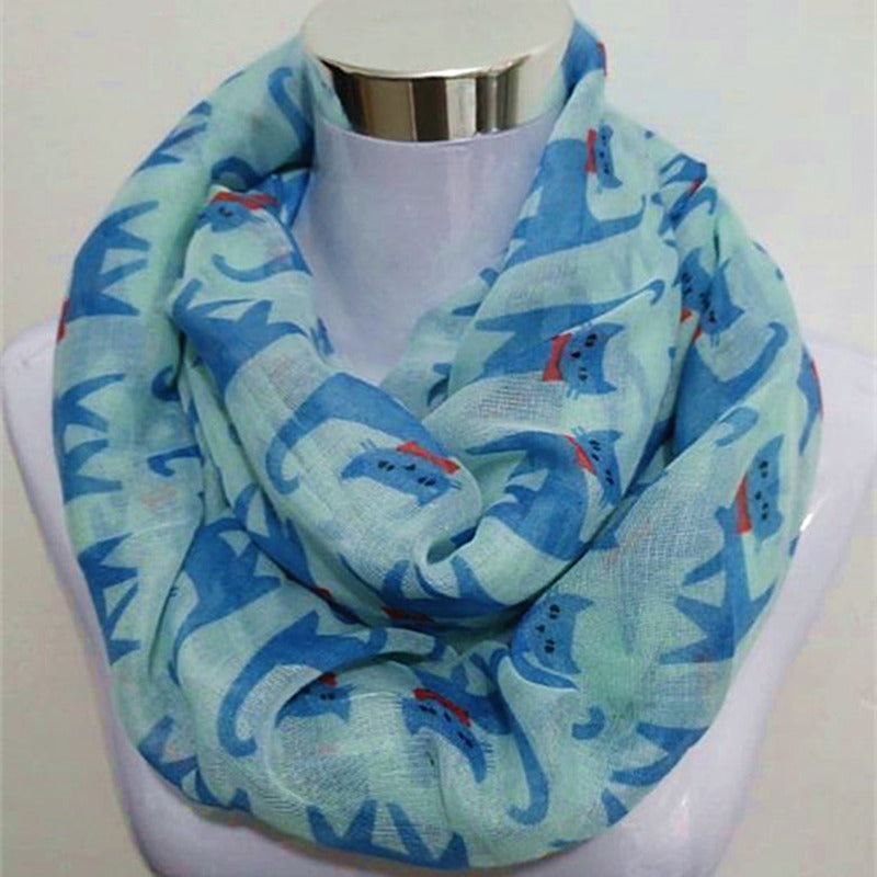 New Fashion Cute Cat Print  Scarves