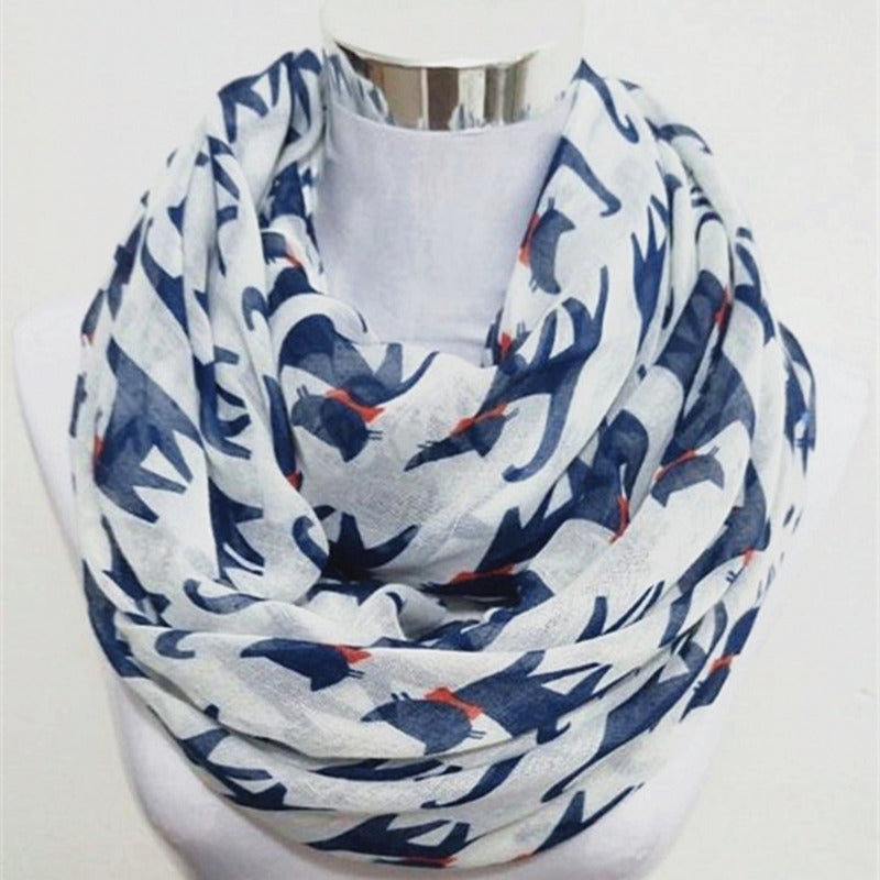 New Fashion Cute Cat Print  Scarves